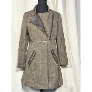 Inman Platinum Collection New Jacket Or Zip Off Cropped Jacket Size XS Brown New